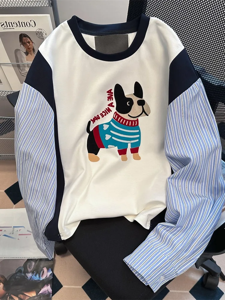 

Loose Faionable Sweatirt Large Size New Sle Japanese Print Trendy Oversize Streetwear Long Sve round Ne Casual Out...