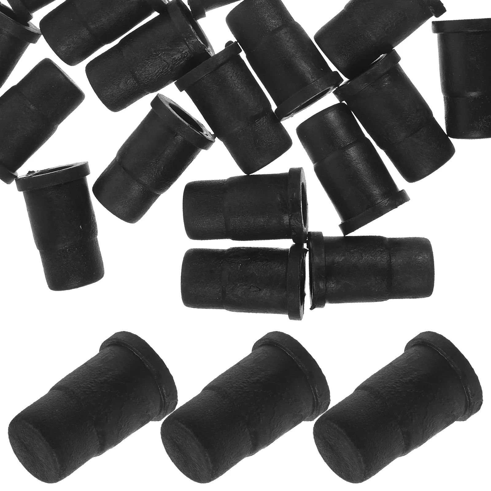 

35pcs Caster Socket Rubber Cap 19x32 ABS Stem Sleeve Inserts for Chair Leg Furniture Mounting Wheel Socket Home Replacement