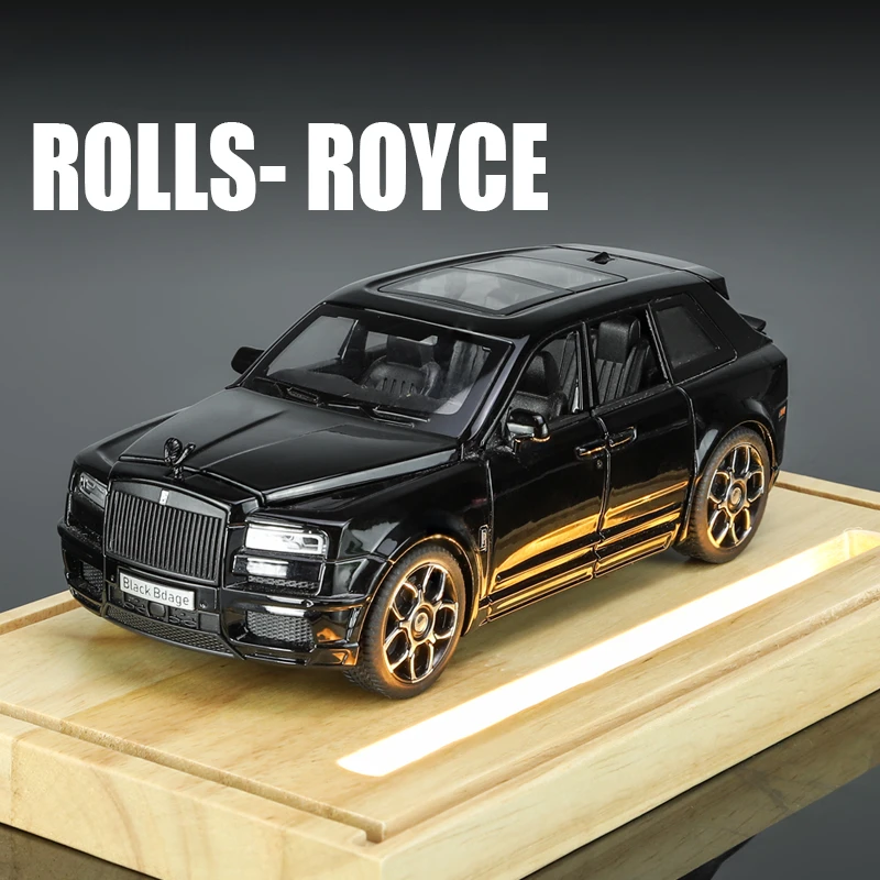 

1/32 Rolls Royce Cullinan Alloy Car Model With Sound Light Pullback Children Diecast Toy Vehicle Collective Miniature Voiture