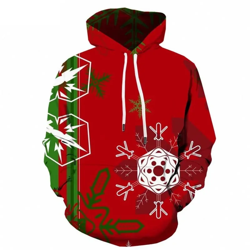 Merry Christmas Graphic Women Sweatshirts Funny Xmas Ornament Tree Snowflake 3D Printed Hoodies For Men Clothes Y2k Kids Hoody