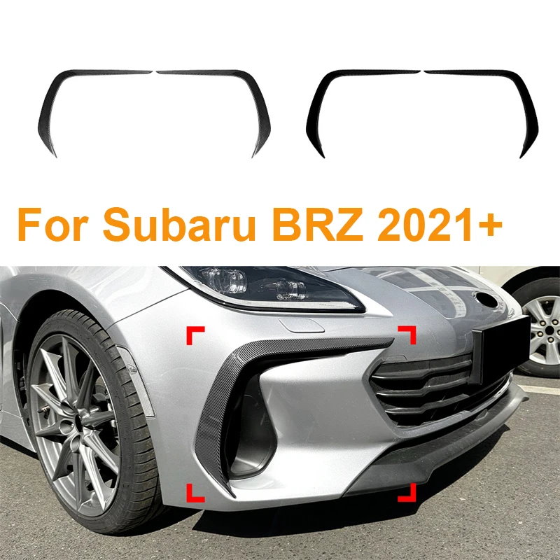 For Subaru BRZ 2021 +  Air Knife Fog Lamp Light Trim Cover Front Wind Knife Spoiler Grille Grill Modification Car Body Kit Gloss