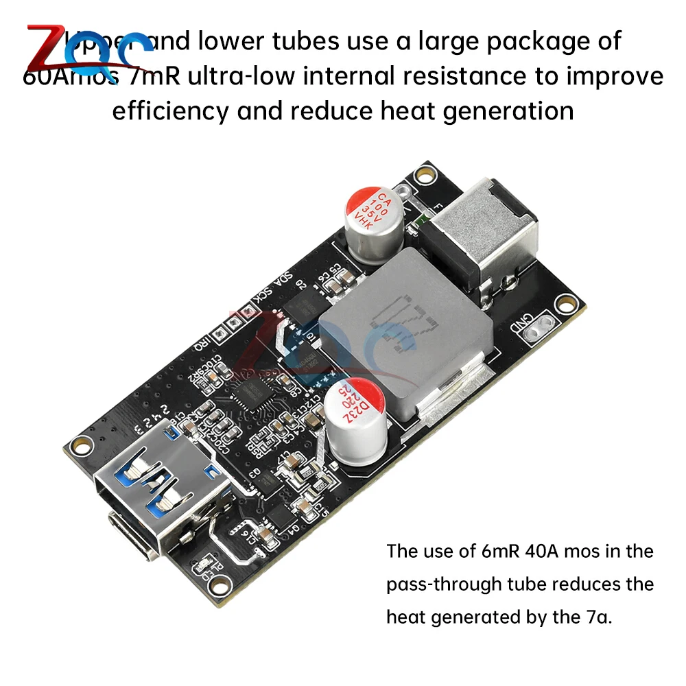 

DC6-30V 140W Multi Protocol Intelligent Fast Charging Module High-power Charger Module Supporting QC4.0+/5.0 PD PPS FCP SCP