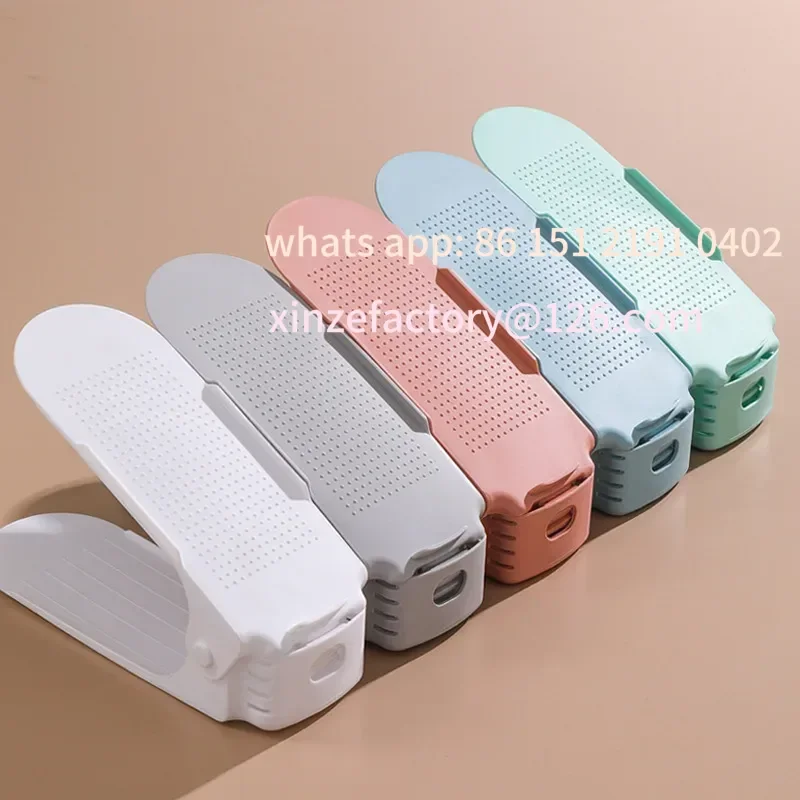 

Customizable 5Pcs Space-saving Durable Adjustable Organizer Footwear Support Slot Shoes Storage Rack cabinet stand shoe rack for