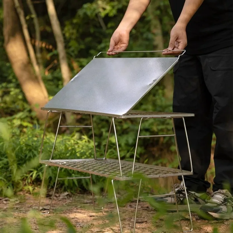 Outdoor Portable Folding Table Lightweight Nature Hike Tourist Camping Table Picnic Camping Kitchen Supplies Furniture