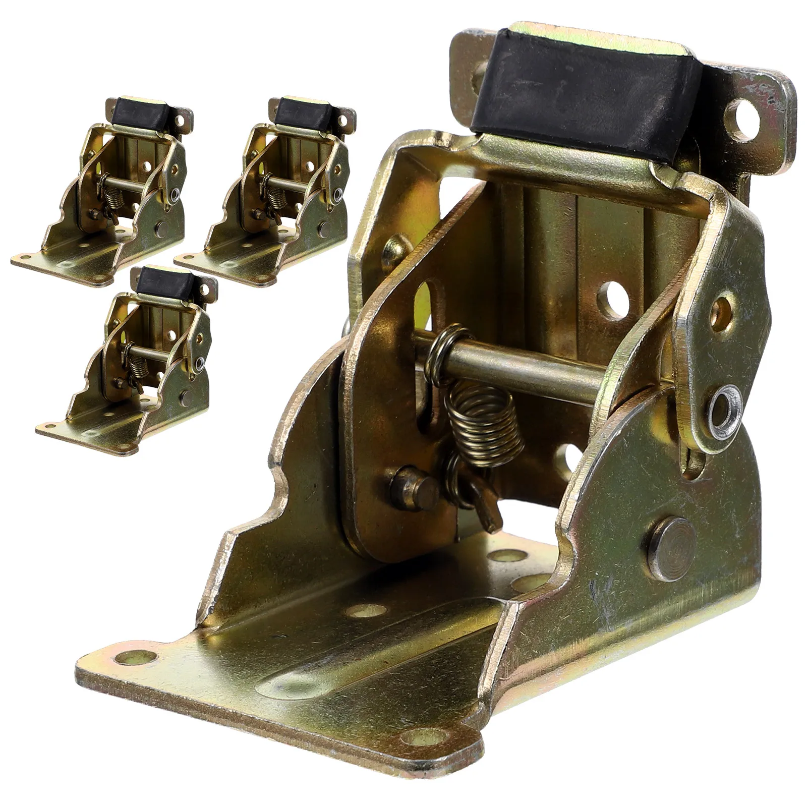 

4 Pcs Table Leg Folding Hinge Door Locking Hinges for Legs Cabinet Spring Buckle Foldable