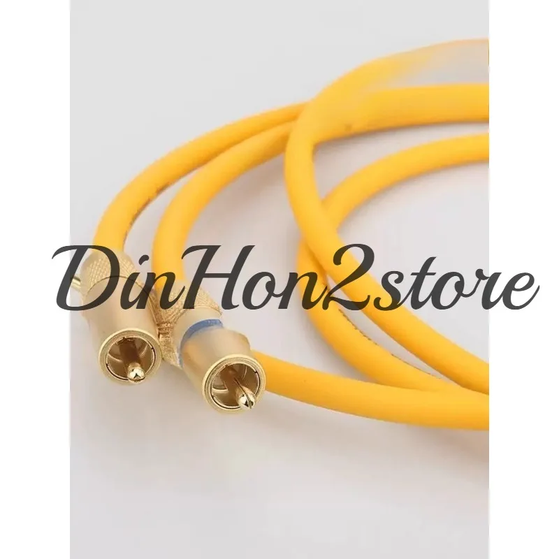 D102MKIII Silver Plated RCA Signal Cable Audiophile Grade Audio CD Power Amplifier Two Pairs Two Double Lotus Head Audio Cable
