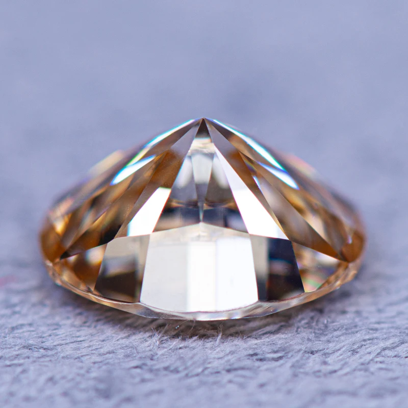 Moissanite Stone Oval Cut Natural Colour Champagne VVS1 with GRA Certificate for Gemstone Charms Beads Jewelry Making Materials
