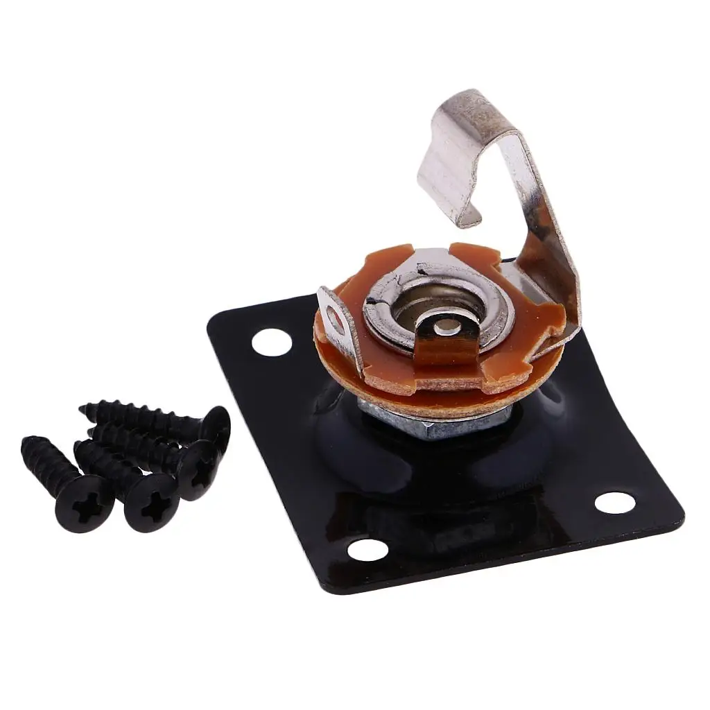 Electric Bass Accs Rectangle Output Jack Plug Durable Zinc Copper Guitar Part for Music Performance