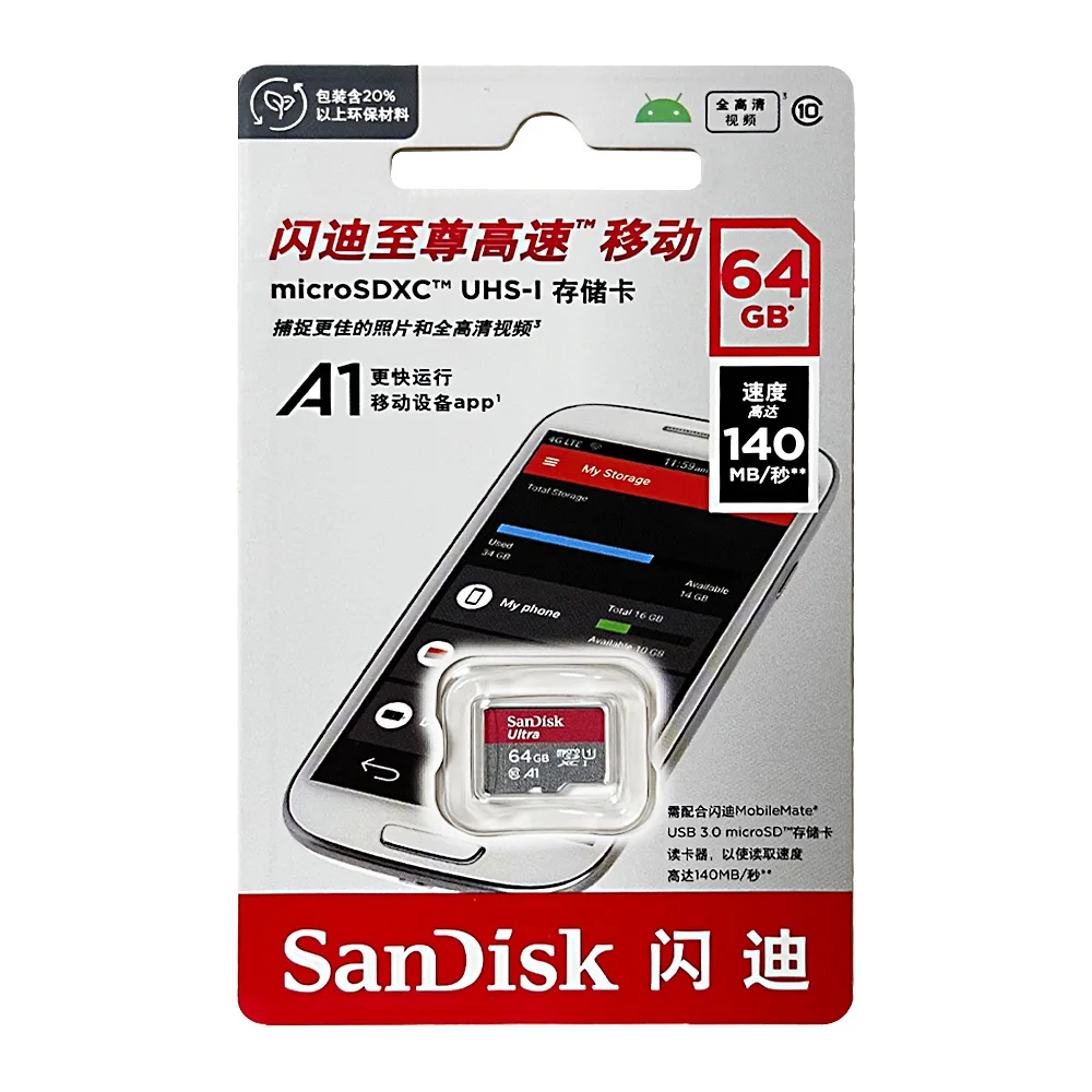 Tarjeta de memoria SanDisk Ultra Micro SD 32GB MicroSDHC 64GB 128GB 256GB MicroSDXC EXTREME/Extreme PRO V30 U3 4K UHD tarjeta de vídeo