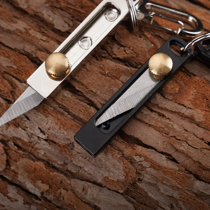 Keychain Knife Foldable Creative Gift Knife Exquisite and Portable Zinc Alloy Folding Knife Open Express Delivery