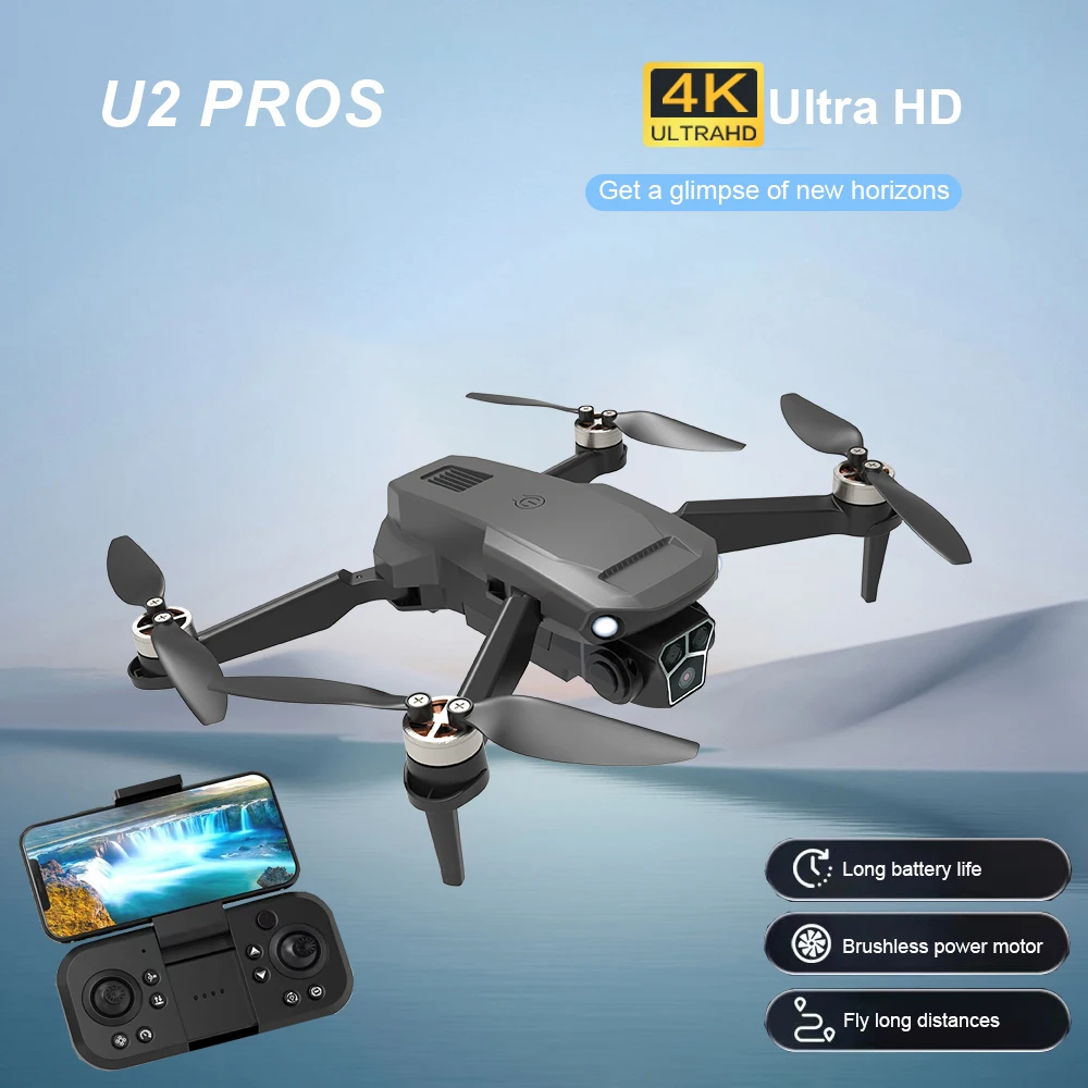 

U2pros Drone 4K GPS Dron Professional Aerial Photography WIFI Optical Localization Four-way Obstacle Avoidance Quadcopter Toy