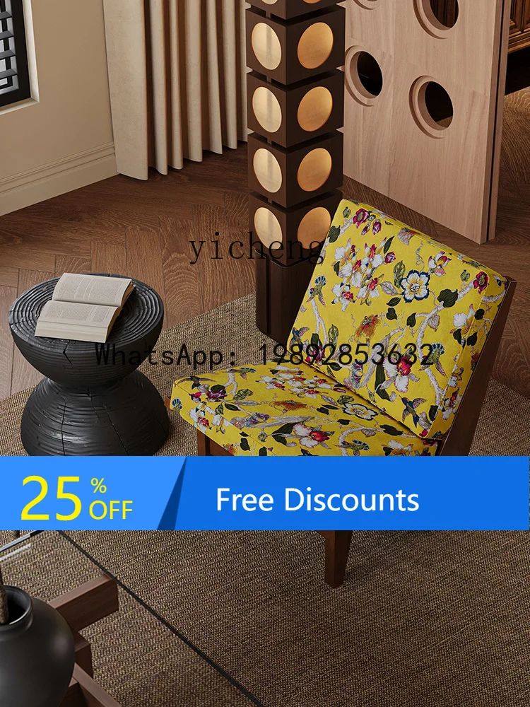 

AA medieval solid wood sofa retro light luxury leisure chair medieval style B & B hotel single chair