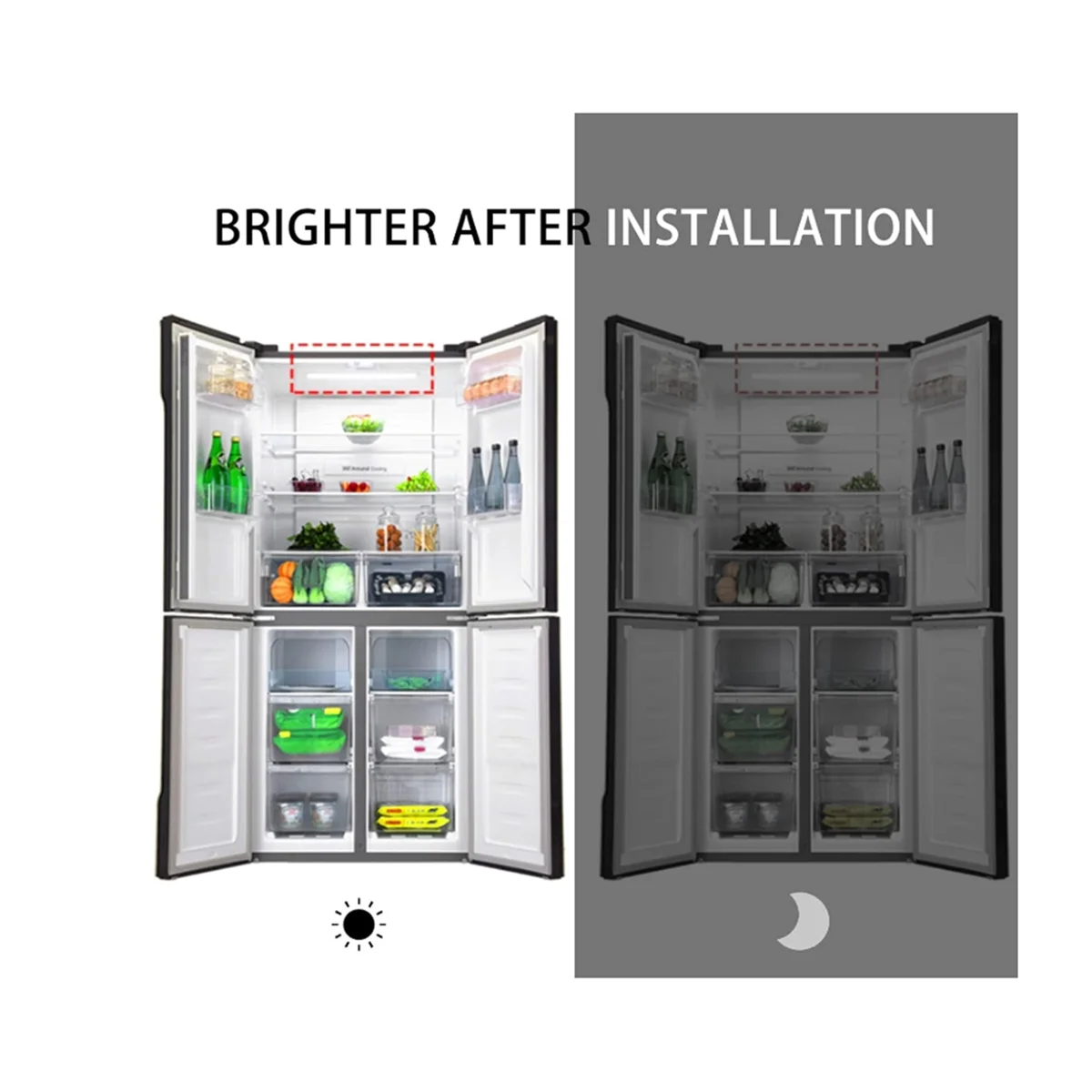 FZFZ 2 個冷蔵庫 LED ライトボード W 用 11043011   PS 12070396 (PCBのみ)冷蔵庫LEDライト