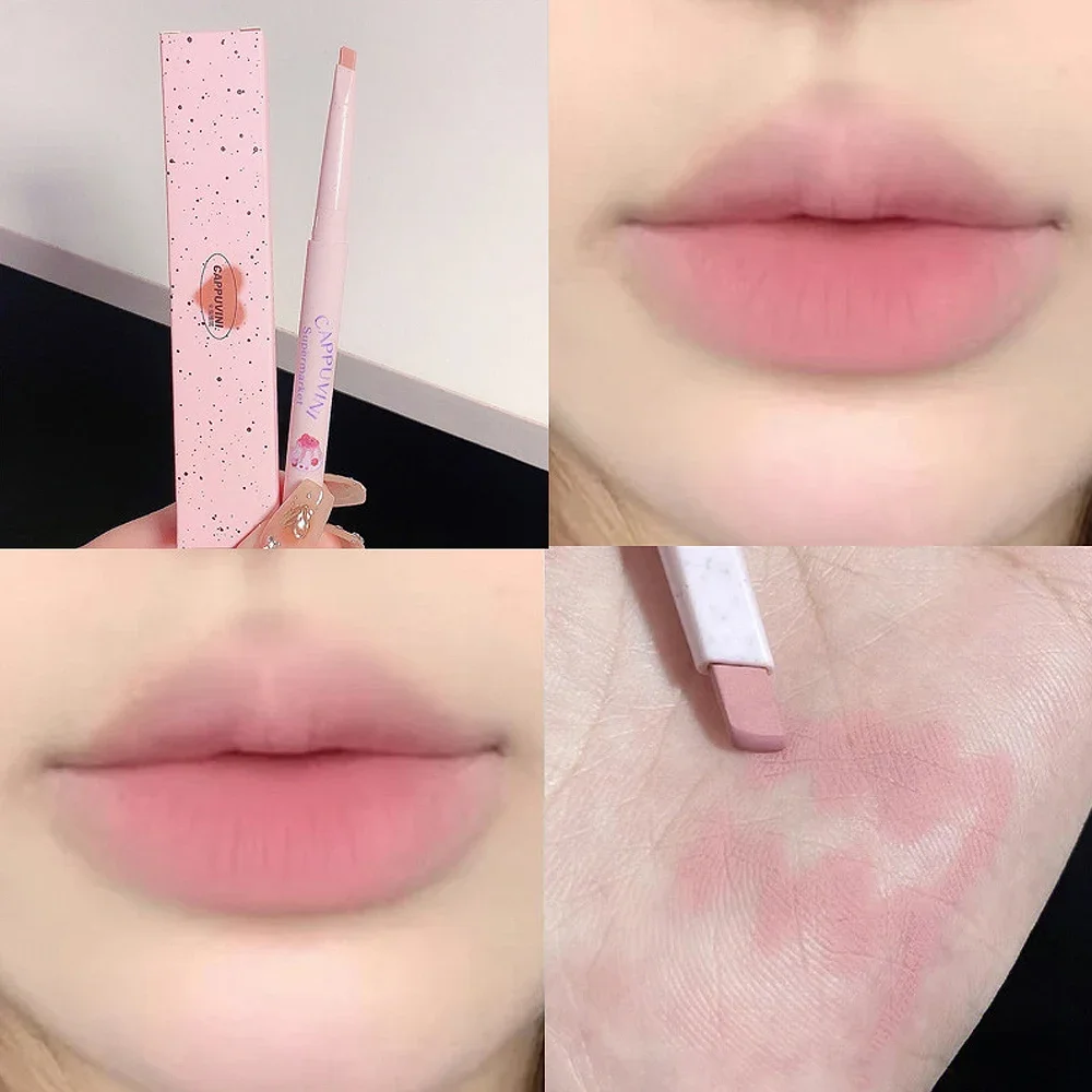 Matte Lip Liner Lipstick Pen Long Lasting Non-stick Cup Waterproof Smooth Soft Velvet Lipliner Pencil Makeup Cosmetics 5 Colors