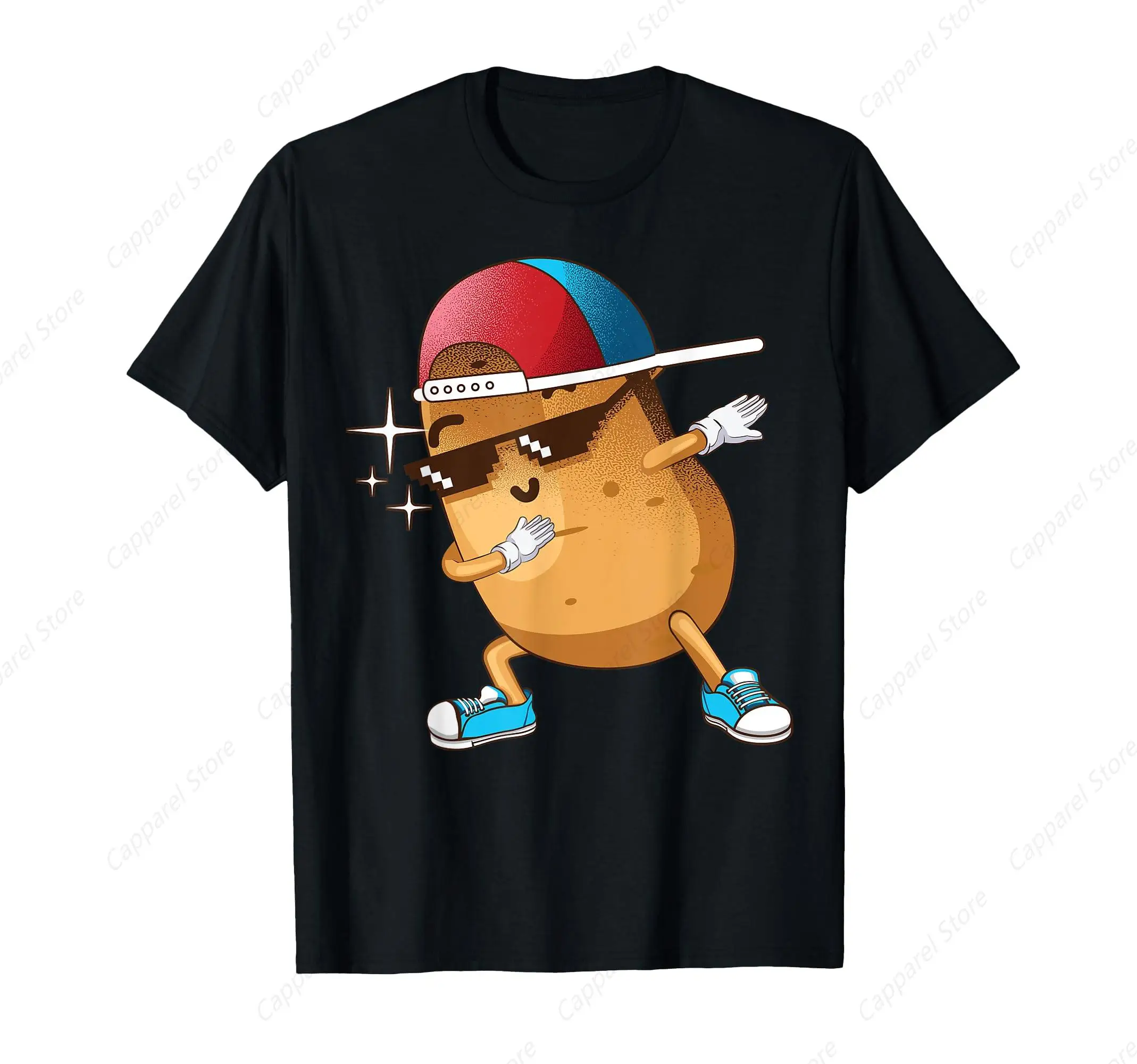 Funny Dabbing Potato Gift Cool Dancing Spuds Hip-hop Foodie T-Shirt