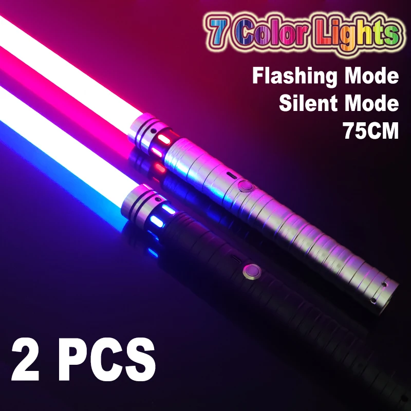 Metalen Lightsaber Laser Zwaard Speelgoed RGB Light Sabre 7 Kleurverandering Kids Soundfonts Force FX FOC Blaster Speelgoed Jedi Laser Zwaard Gift