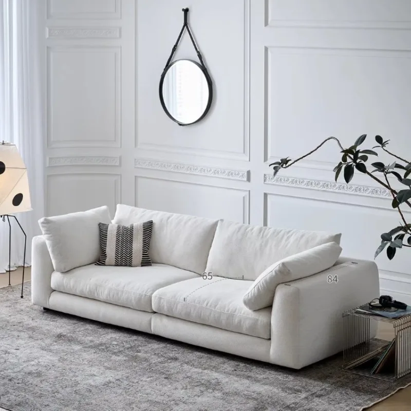 Down fabric cloud sofa modern simple living room straight row designer