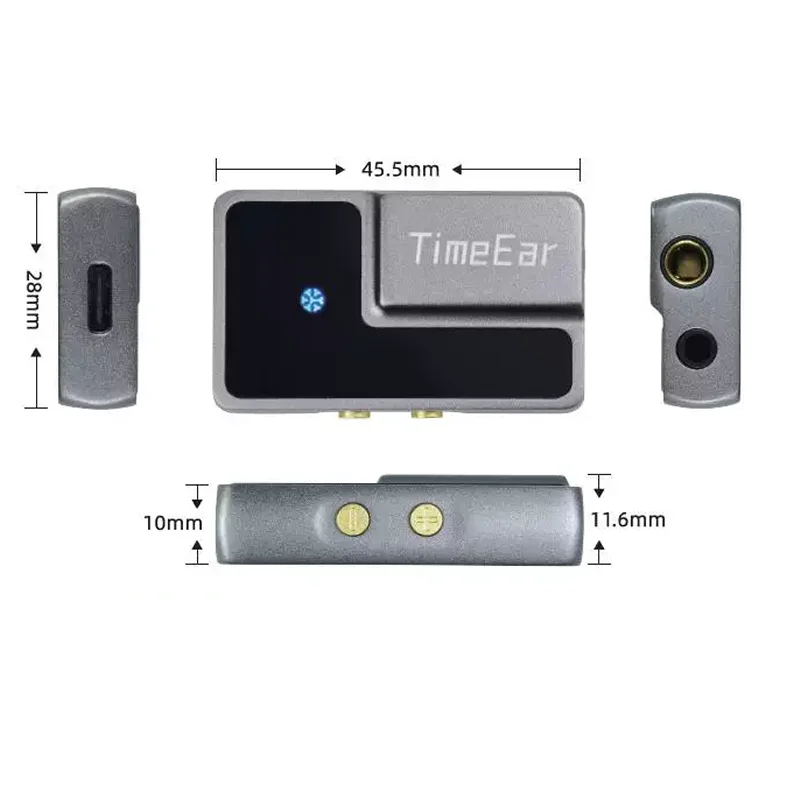 TimeEarTEU-8 decoding amp mobile phone small tail 3.5+4.4 decoder PCM/DSD hard solution