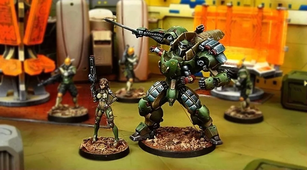 Kit modello kit in resina avatar della guerra squadron di targhette in pitone merceario