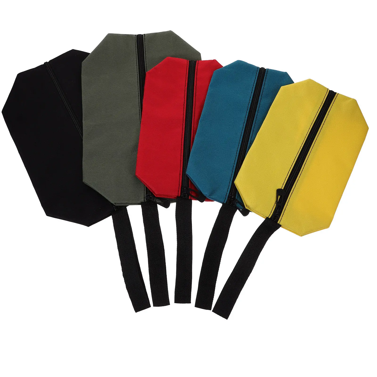 5pcs Waterproof Tool Pouch Oxford Cloth Heavy Duty Small Tool Bag For Storage Organizer Multi-Purpose Zipper Pouch Diy Hardware