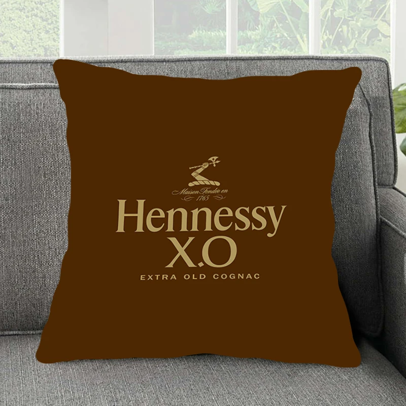 Kwadratowa poduszka sypialnia sofa wypoczynek wygodna poduszka samochód salon Hennessy Brandy logo poduszka poszewka na poduszkę Home Decor