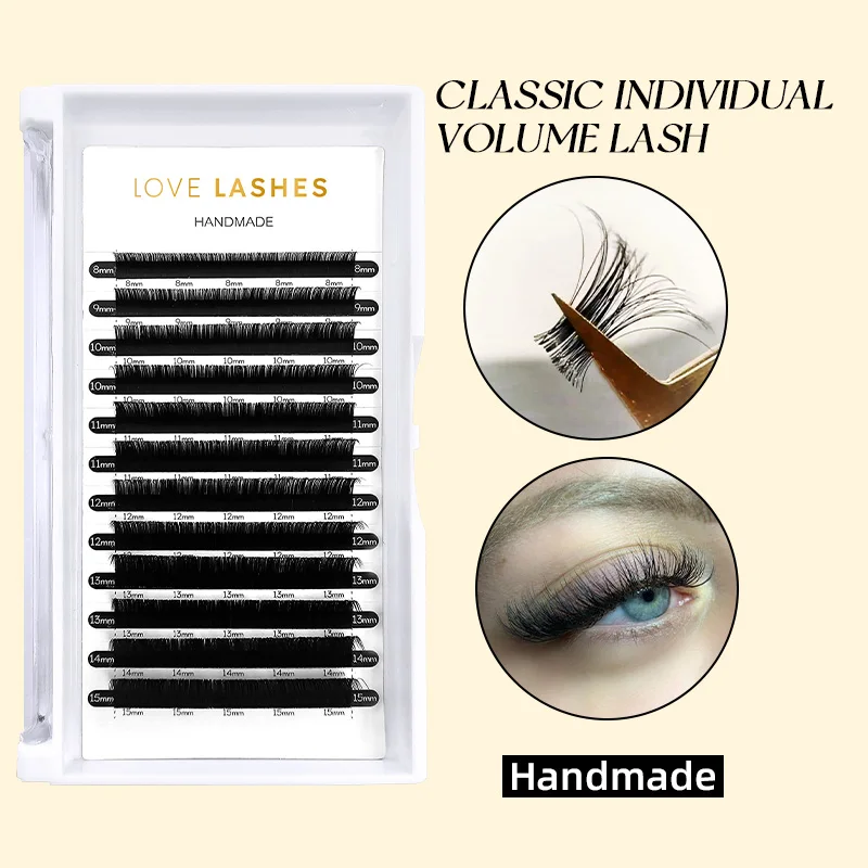 Classic Individual Volume Lash Individual Classic Eyelash Extension Cc Soft False Eyelashes Russian Volume Faux Mink Lashes