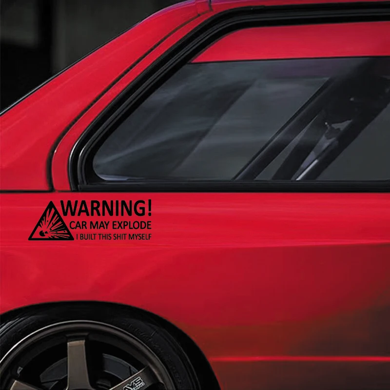 "تحذير! سيارة قد انفجار "ملصقات إبداعية ومضحكة، ملصق عالي الجودة للسيارات والشاحنات والدراجات النارية! لمظهر فريد من نوعه! #3