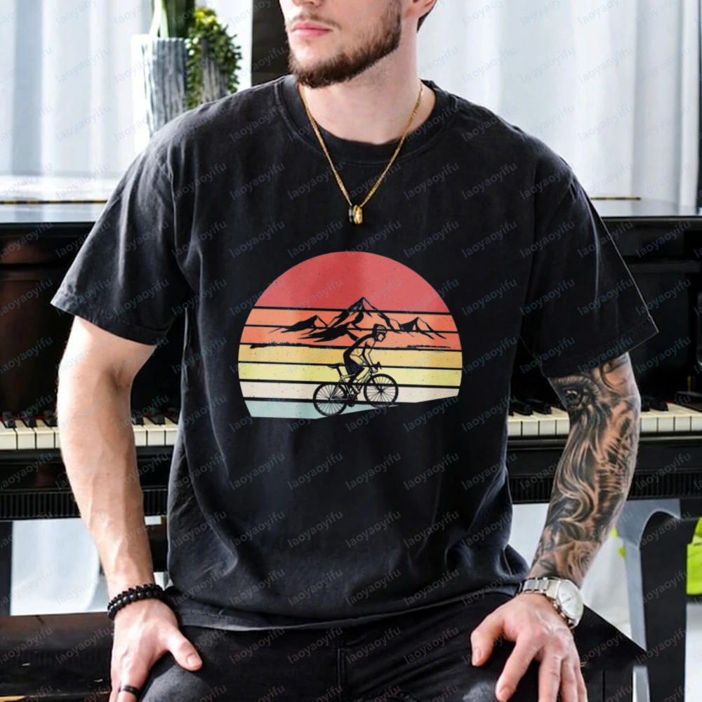 Mountain Biking Gear For Men - Maglietta in Cotone per Ciclismo su