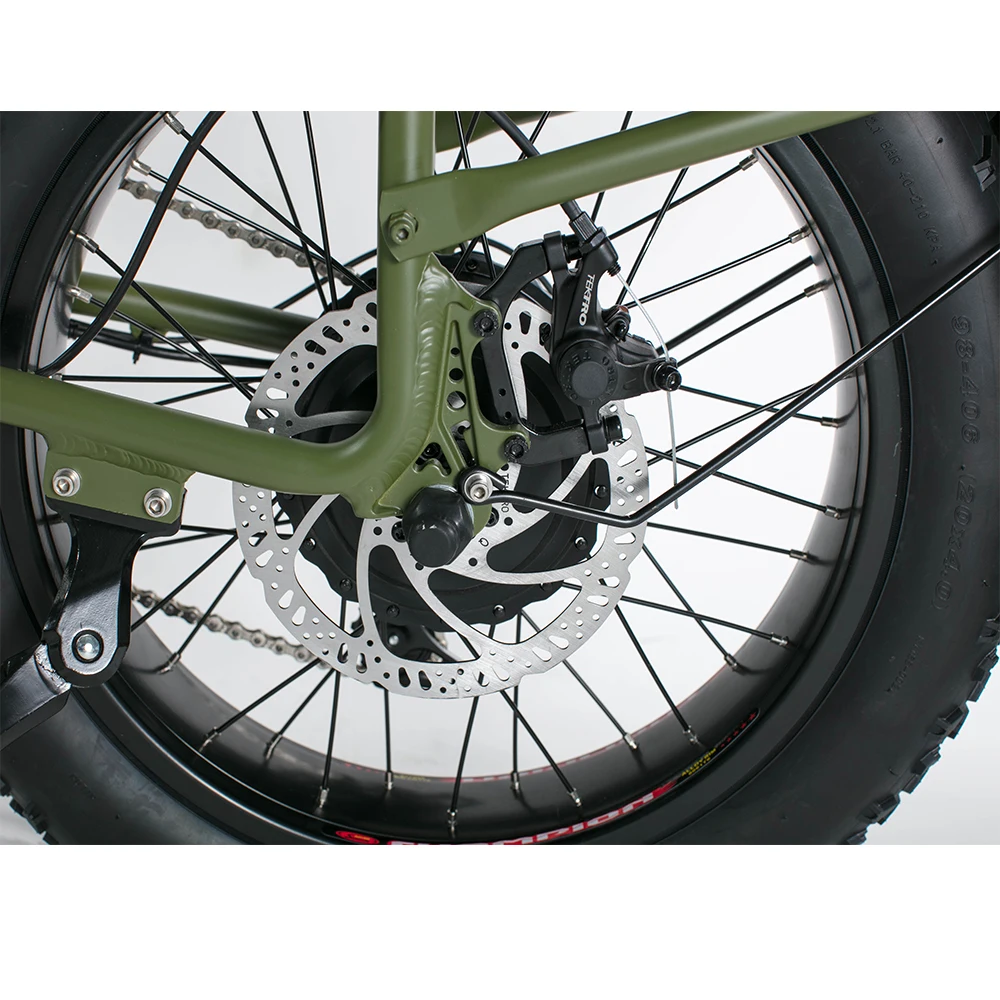 Big rear cargo rackpouffe high 500W 48V 12Ah 20 pollici 7 marce senza spazzole in lega di alluminio grasso bicicletta elettrica