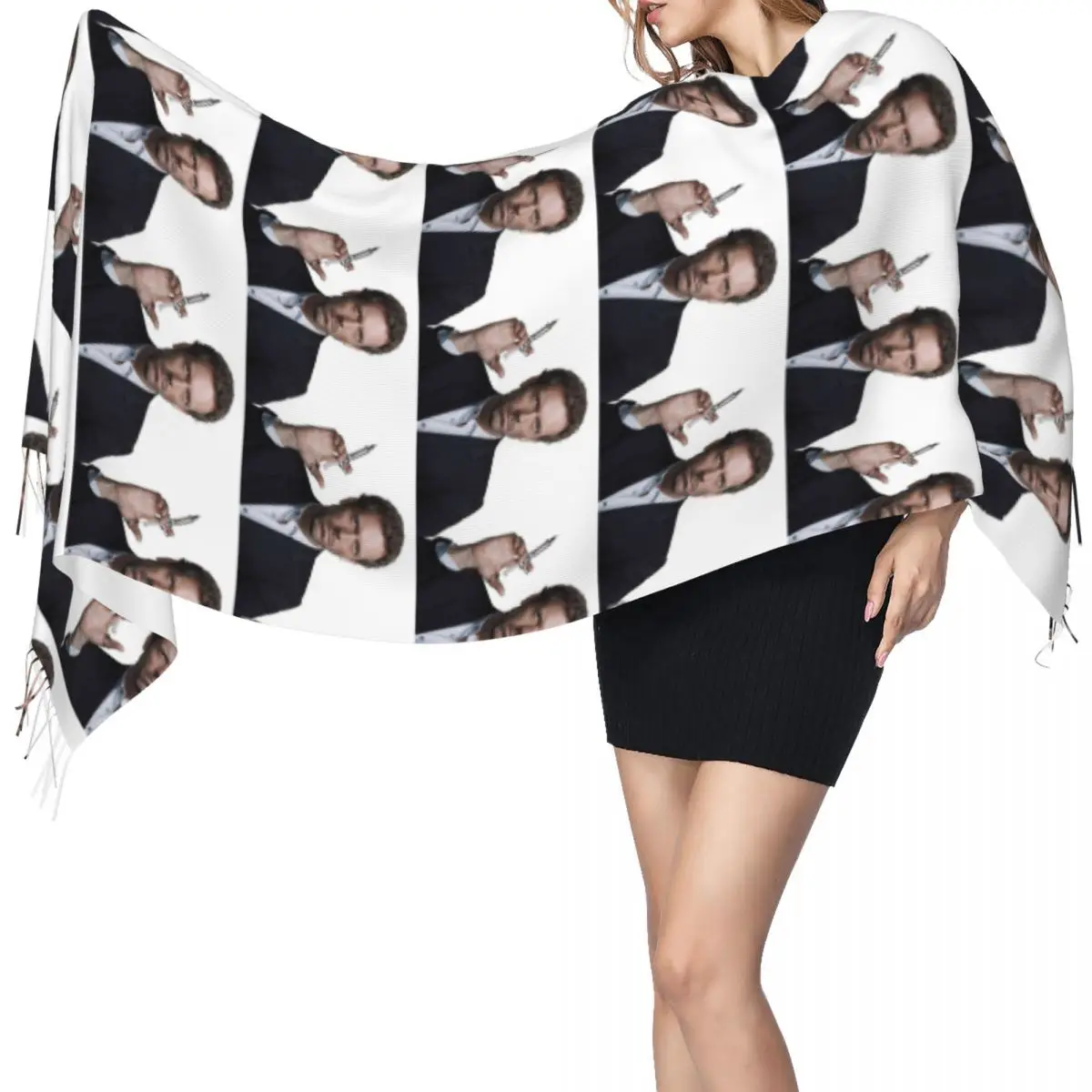 

Шарф House MD, шарфы с кисточками для женщин, мягкие теплые шали и накидки, длинная осенне-зимняя шаль