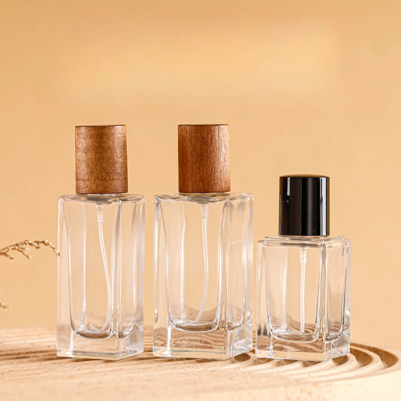 50 ml hochwertige nachfüllbare Parfümflaschen aus Glas, Sprühpumpe, leerer Zerstäuber, feiner Nebel, Probenflasche, Kosmetikbehälter für Reisen