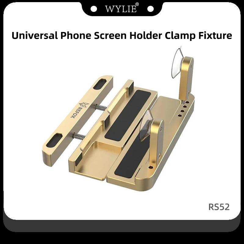 REFOX RS52 Universal Phone Screen Holder Clamp Fixture for Back Cover Glass Removal Screen Dissassembling Repair Tool