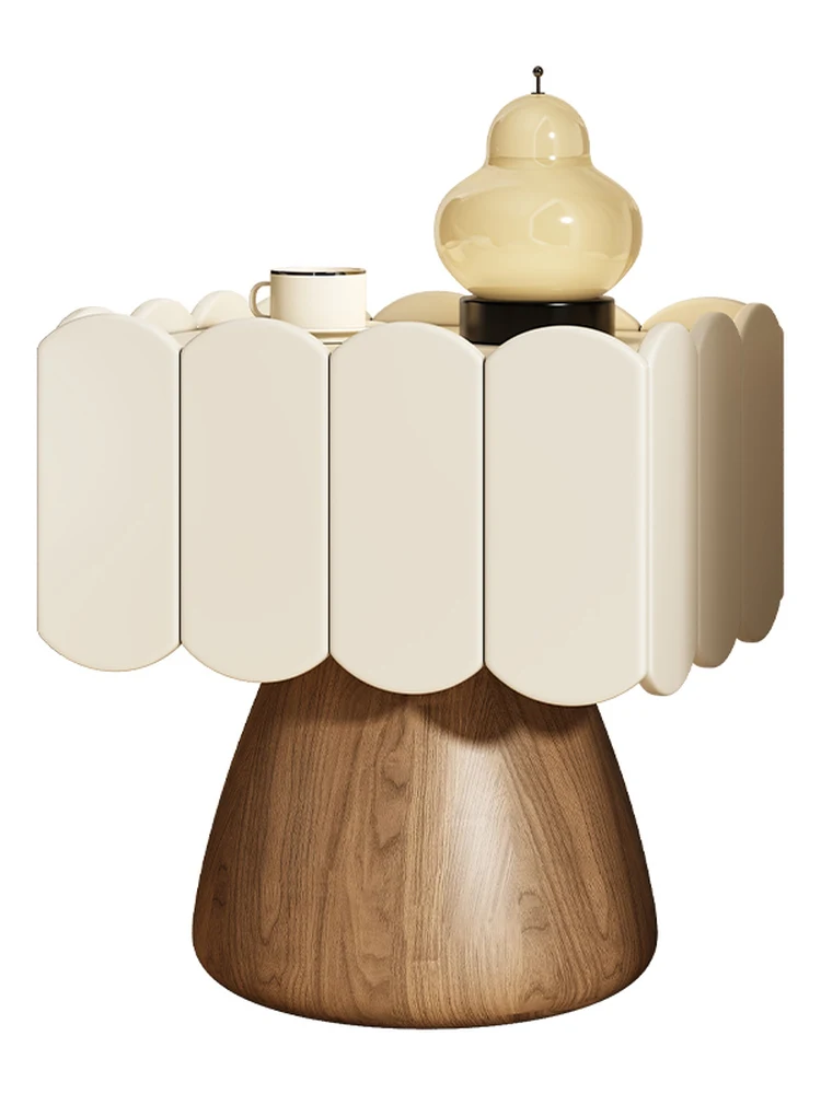 

Customizable solid wood paint medieval cream wind small room bedside table household bedroom 2025 explosion French high sense
