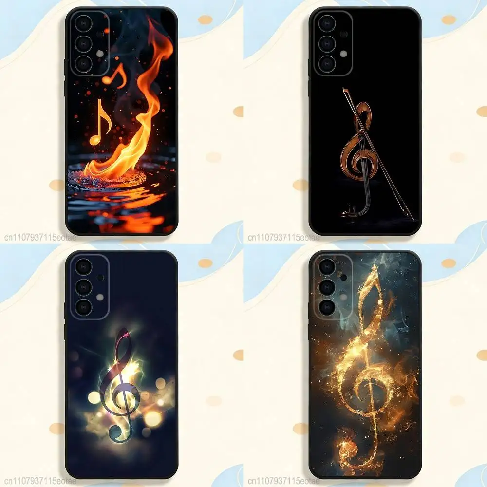 Treble Clef Music Note ART Phone Case for Samsung S series s21 s22 s23 s24 s25 S26 FE Plus Ultra TPU Soft to Skin-friendly case