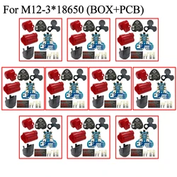 For M12 Li-ion Battery Plastic Case (no battery cell ) PCB Circuit Board For Milwaukee 12V 1.3Ah 1.5Ah 48-11-2411 Li-ion Battery