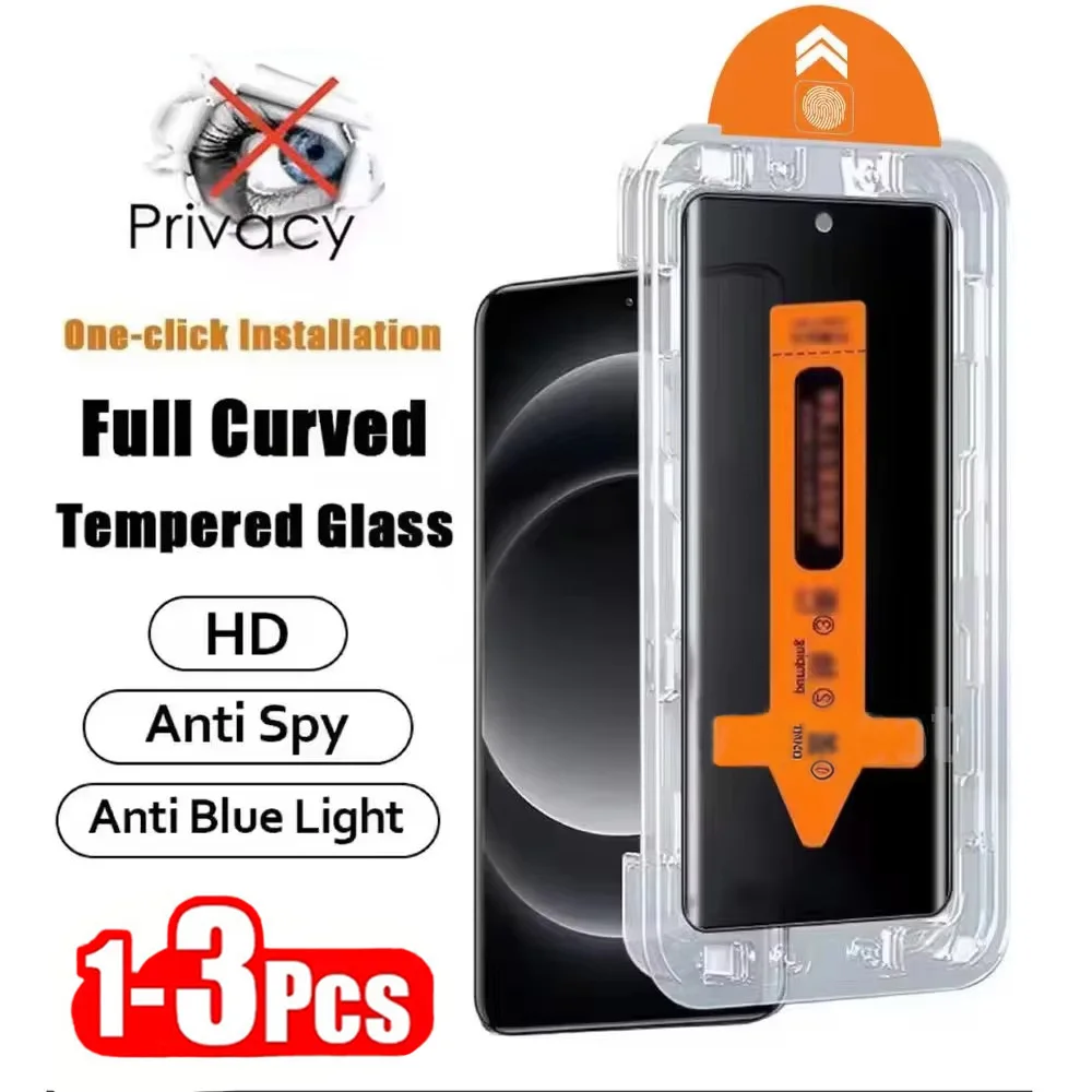 

1-3PCS Dust Free Installation Tempered Glass For Xiaomi Redmi Note 14 13 10 8 9 Pro 11S 12S 13C 15C 14C Privacy Screen Protector