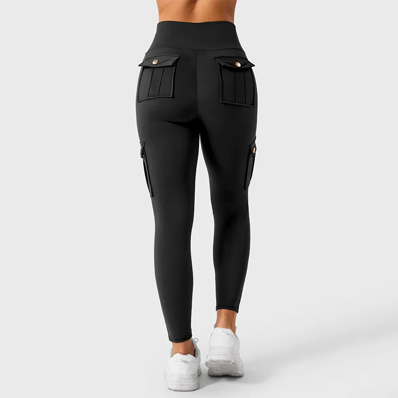 المرأة السوداء المعطي جيب اللياقة البدنية السراويل ربيع الخريف عالية تمتد نحيل تشغيل الرياضة طماق امرأة في الهواء الطلق سراويل للتسلق سيدة
