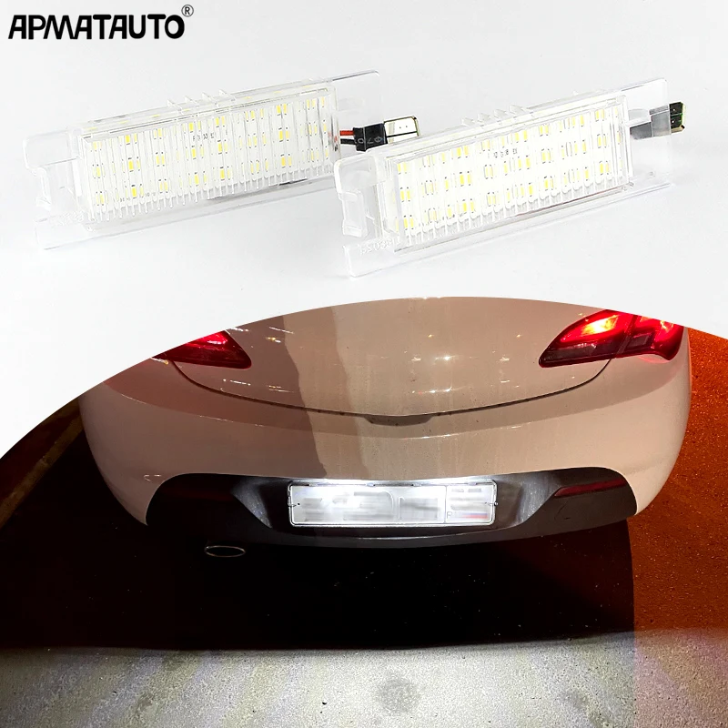 LED Number License Plate Light Canbus For Opel Zafira B Astra H Corsa D Insignia Alfa-Romeo Fiat License Plate Lamp Accessories