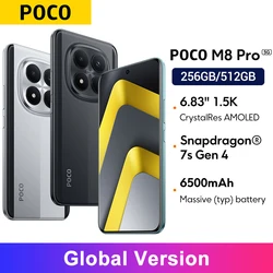 Global Version POCO M8 Pro Smartphone Snapdragon® 7s Gen 4 50MP main Camera 6.83