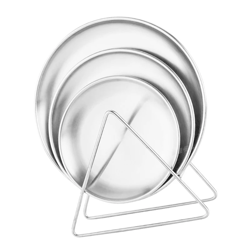 

Stainless Steel Spit Bone Dish Dining Table Garbage Plate Snacks Dessert Fruit Cake Dish Household Snacks Fruit Plate