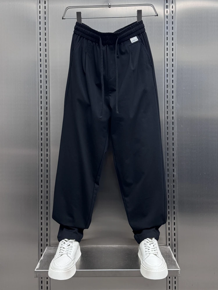 

Новые летние однотонные простые спортивные повседневные брюки прямого кроя для мужчин, модный брендовый дизайн, свободные, универсальные, мужские брюки Harlan