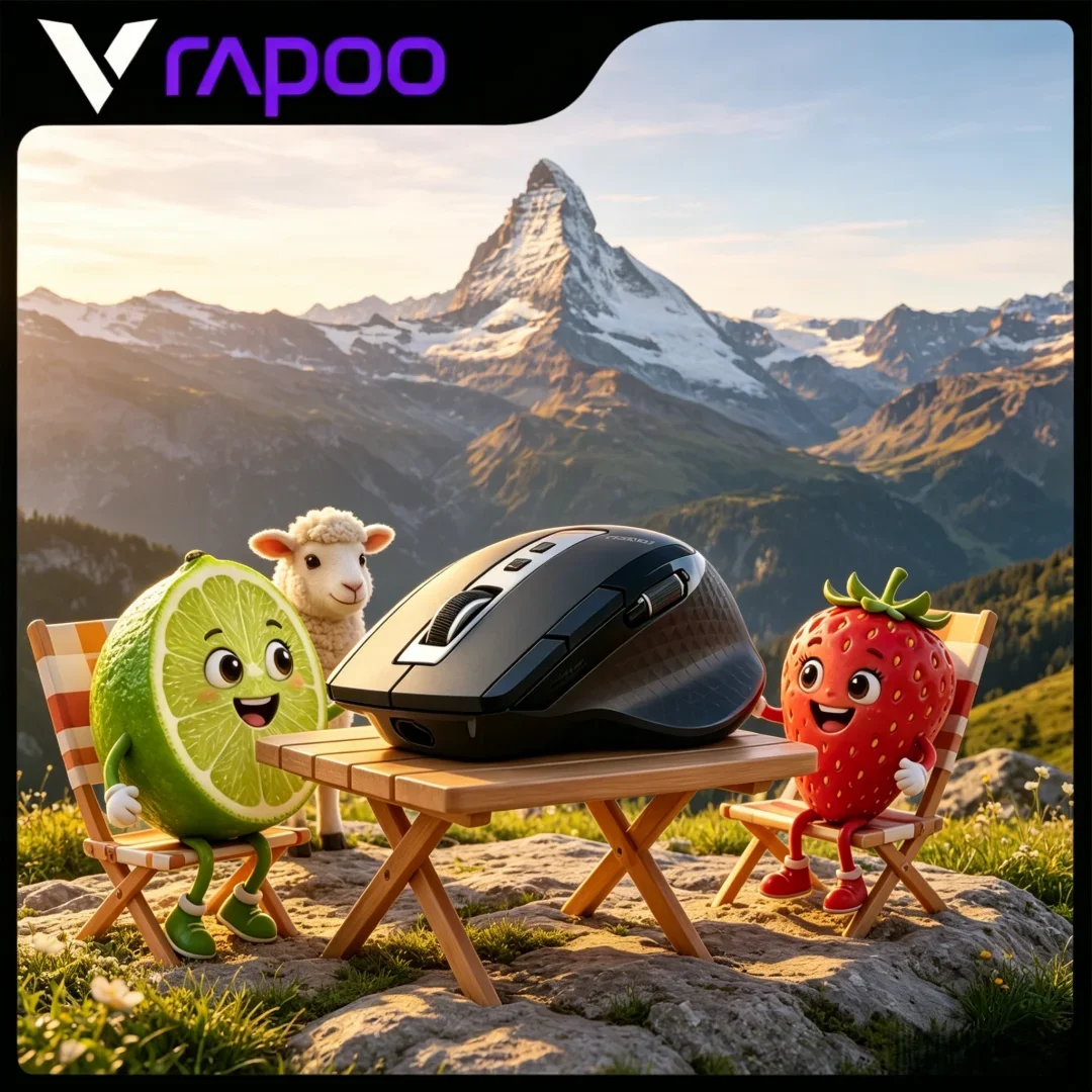 Cryptic RAPOO MT750 Wireless Bluetooth Mouse, Firm Rechargeable Laser Majestic Gaming Office Sleek Large Hand Mouse 4.0