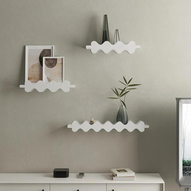 

‌Scandinavian Pipe Wall Shelf - Floating Shelves Set, Rustic Over Couch Organizer, Dining Room Hooks Rack Decor