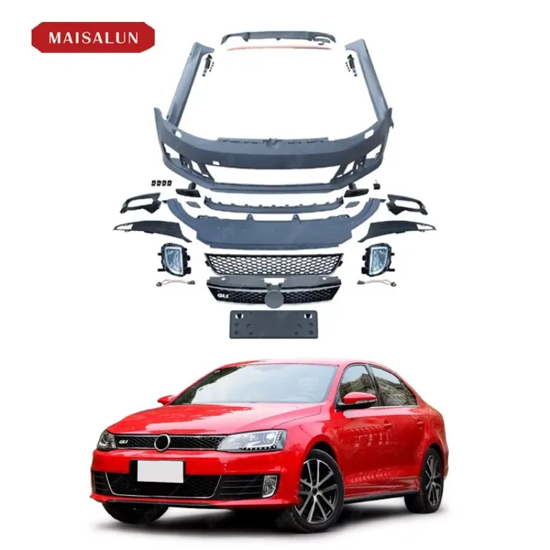

Hot Selling For Volkswagen VW Sagitar 2012 Upgrade To GLI Style Body Kit Front Bumper With Grill Side Skirts Rear Diffuser