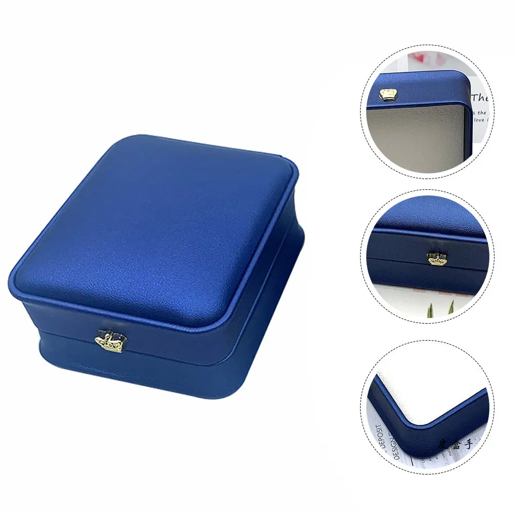 

Jewelry Pendant Necklace Box Storage Case PU Material Durable Travel Ring Holder Gift Wrapping Accessories Display