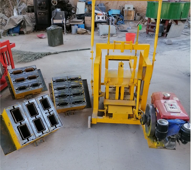 Small Manual Concrete Hollow Block Moulding Making Machine Industrial Easy Operated Electric Mobile Cement Brick Maker Machine