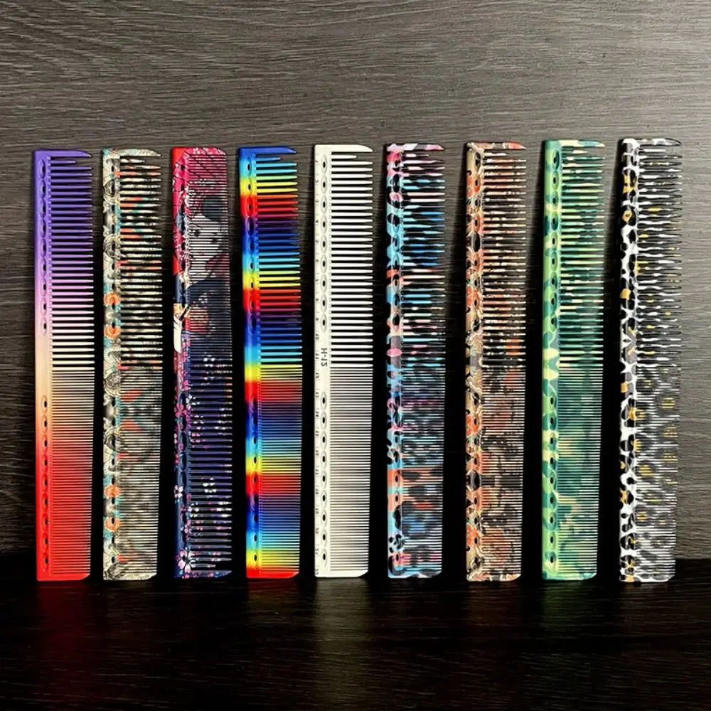 

Пластиковая расческа для стрижки волос, профессиональная антистатическая профессиональная парикмахерская расческа, жесткая цветная расческа для тонкой стрижки, салон