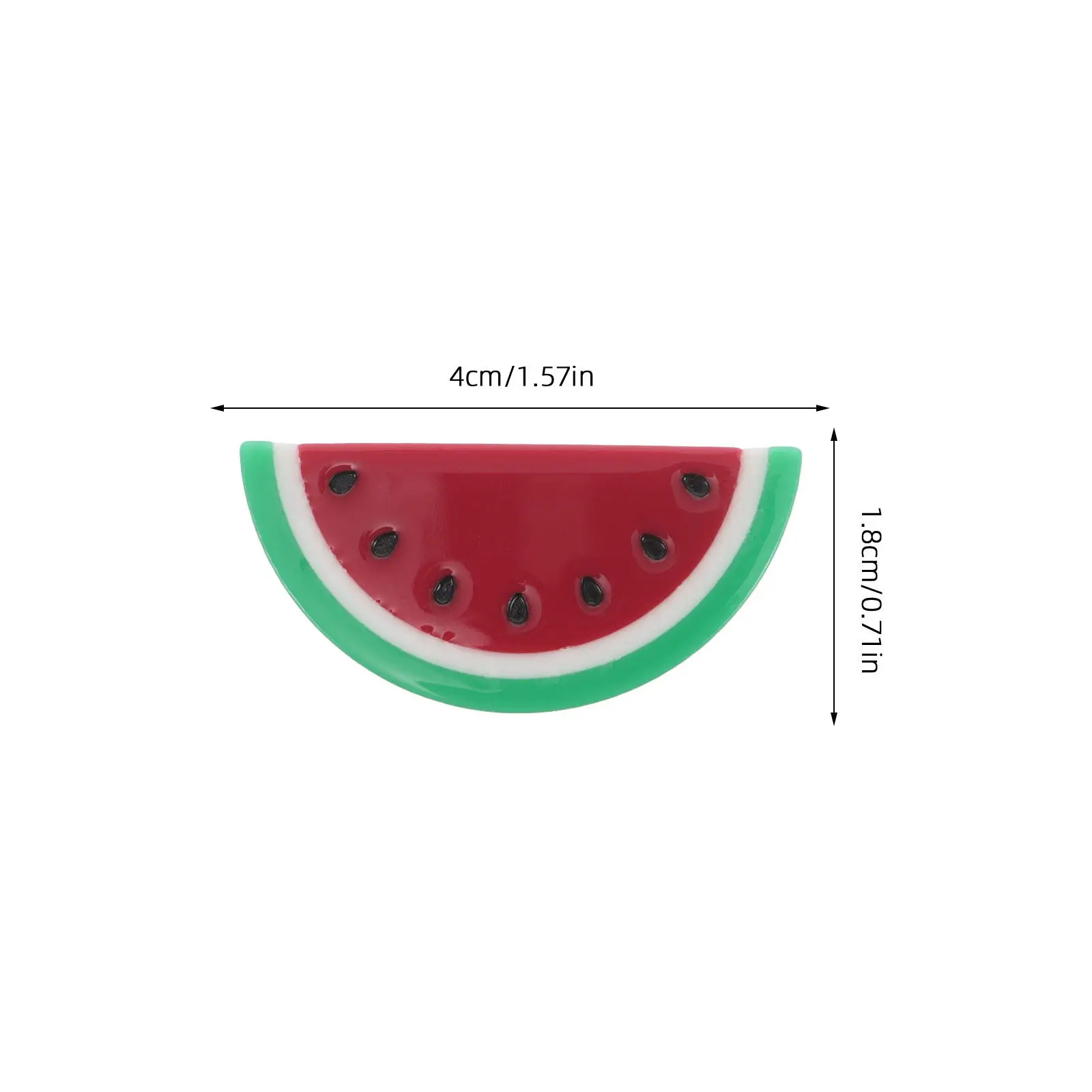 Watermelon Hair Clips Set – 4pcs Acetate Cartoon Bangs & Side Hairpins for Women