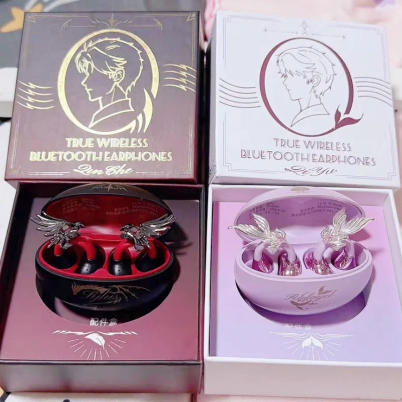 

2026 New Original Market True Wireless Bluetooth Earphones Ear Clip Raven Design Otome Game Sylus Anime Merchandise For Fans
