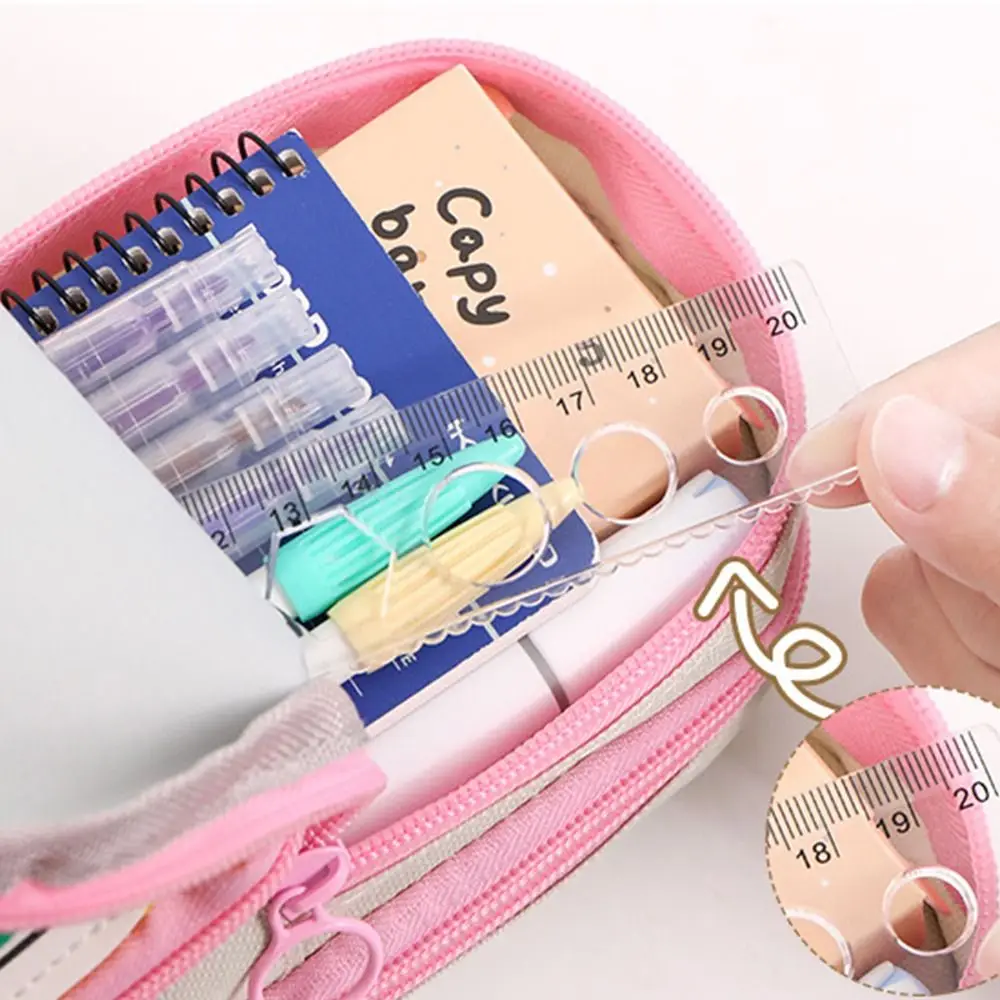 Adorável ins capivara caneta saco 3 camada criativo capibala lápis bolsa zíper grande capacidade dos desenhos animados lápis caso material de escritório